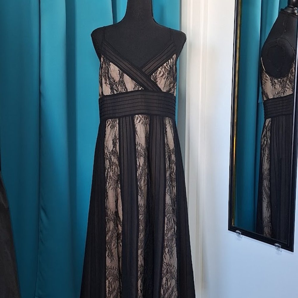 Illusion Lace Slip Dress Size 10 Black